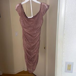 windsor-brown glitter mini dress